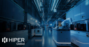 Smart and autonomous robotics in a semiconductor factory - including the HIPER Global logo