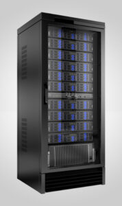 Full-size rack integration for a data centre, configured by HIPER Global's racking and stacking services