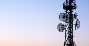 A telecommunication tower antenna, part of national communications infrastructure